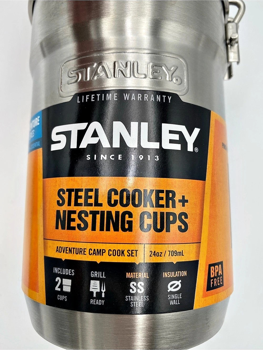 Stanley Steel Cooker + Nesting Cups Adventure Camp Cook Set Stainless Steel Camp